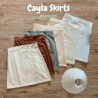 ราคา Big sale Cayla skirts พร้อมส่งกระโปรงทรงเอผ่าหน้า Becutiegirl (9605789183)