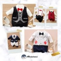 ราคา ผ้าฝ้ายพรีเมี่ยม 100% ชุดเด็ก ROMPER JUMPSUIT BAJU BABY BOY 0 6 MONTHS BABY JUMPER SET - CX1 BIBUB (29929254648)