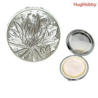 ราคา [มือ2] งานเก่าญี่ปุ่น ตลับแป้ง Crown Compact โลหะสีเงิน ลายดอกไม้ ขนาด 7.5cm (ตลับเปล่าไม่มีแป้ง) (42800781902)