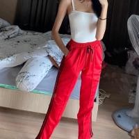 ราคา กางเกงวอร์มสีแดง แถบดำ (6740863368)