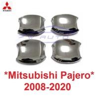 ราคา ถาดรองมือเปิดประตู Mitsubishi Pajero 2008 - 2020 โครเมี่ยม มิตซูบิชิ ปาเจโร่ ถ้วยรองมือเปิด เบ้ากันรอย เบ้ารองมือเปิด (29222552442)