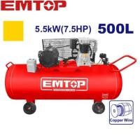 ราคา EMTOP ปั๊มลม ความจุถังลม 500 ลิตร ( Air compressor ) แรง 7.5HP รุ่น EACPB75503 ถูกสุด (26361952309)