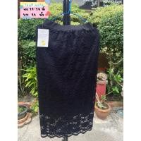 ราคา กระโปรงผ้าลูกไม้ สีดำ (40313604783)
