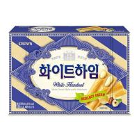 ราคา คราวน์ ไวท์ไฮม เวเฟอร์ไวท์ครีม ฮาเซลนัท 142 กรัม เวเฟอร์ ขนมเกาหลี ขนม (29914680444)