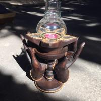 ราคา เชิงเทียนรูปสองมือหงายครอบแก้ว (888682386)