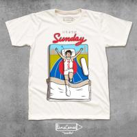 ราคา Happy Sunday T-shirt เสื้อยืดลายซันเดย์S-5XL (26325224175)