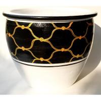 ราคา กระถางดินเผาลายโกลไดมอนด์ ขนาด 12 x 9 นิ้ว (3236823122)