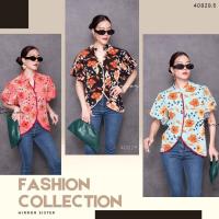 ราคา เสื้อลายดอกทรงน่ารักมาก ดีเทลคอจีนแขนพอง (26760942605)