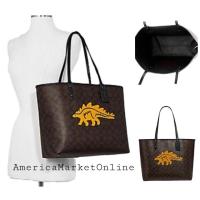 ราคา กระเป๋ากลับด้าน COACH ใช้ได้สองด้าน/ REVERSIBLE CITY TOTE IN SIGNATURE CANVAS WITH DINOSAUR MOTIF (COACH F78255) (12197801613)