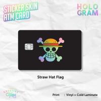 ราคา ธงหมวกฟาง - สติ๊กเกอร์การ์ดเกม HOLOGRAM - Vinyl ATM Debit Credit Emoney Flazz One Piece Pirates Sticker (19805138671)