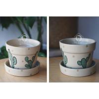 ราคา กระถางต้นไม้ 4.5นิ้ว เพ้นท์ลายแฮนด์เมด ( มีลายละใบเท่านั้น ) (3000973393)