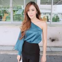 ราคา ปาดไหล่ออกงาน สีน้ำเงิน (1717315728)