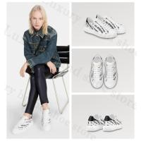 ราคา Louis Vuitton คลาสสิค ผู้หญิง TIME OUT รองเท้าผ้าใบหนังวัวพิมพ์ลาย แท้ (25586977127)