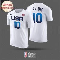 ราคา เสื้อยืด ลายบาสเก็ตบอล Usa Koas No.10 Jason Tatum Size S-4XL (19853987198)