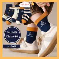 ราคา ถุงเท้าสําหรับเด็ก 1 - 12 ปีชุด 5 คู่ถุงเท้าฤดูใบไม้ร่วงและฤดูหนาวที่อบอุ่นสําหรับเด็กผู้ชายเด็กผู้หญิงและเด็กที่มีลายน่ารักถุงเท้า เด็ก ที02 (42115106571)