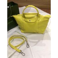ราคา กระเป๋าหนังแท้ Longchamp LE PLIAGE CUIR HANDBAG Green Size S (Made in France) (8284207136)