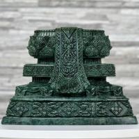 ราคา ฐานพระ แกะสลัก ลายกนกลายไทย ทรงสูง ฐานพระแก้ว งานแกะสลัก หินเขียว เหมาะสำหรับ องค์พระ หน้าตัก 5 นิ้ว (26336584225)