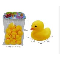 ราคา เป็ด 12 ตัว มีเสียงบีบ เป็ดเหลืองยาง ลูกเป็ดลอยน้ำ เวลาบีบจะมีเสียงดังปี๊บๆ (7270595823)