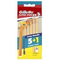 ราคา ยิลเลตต์ มีดโกนหนวด ซูเปอร์ธิน แพ็ค 5+1 (42464906964)