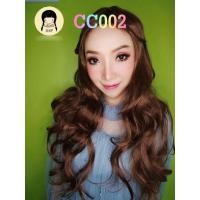 ราคา วิกผมพร้อมส่ง วิกผมยาวลอนแสกกลางระดับเอวผมหนาสีน้ำตาลทองราคาถูก (19925706186)