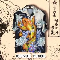 ราคา INFINITE เสื้อฮาวาย พิมพ์ลายปลากราฟฟิคปลาทอง (11504522533)