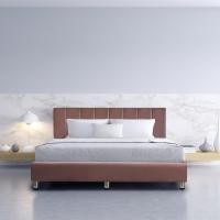 ราคา Ghouse Online TRUFFLE ฐานเตียงรุ่น Domon 6 ฟุต PVC สีน้ำตาลเข้ม สินค้าขายดี! (40311656304)