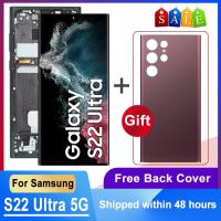 ราคา อะไหล่หน้าจอสัมผัสดิจิทัล AMOLED 6.8 นิ้ว สําหรับ Samsung Galaxy S22 Ultra 5G LCD SM-S908B SM-S908B/DS (23745002376)