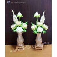 ราคา ดอกบัวไหว้พระ ดอกบัวบูชาพระ ดอกไม้ดินปั้น ดอกบัวดินปั้น ดอกบัวปลอม พานพุ่มดอกบัว ของแต่งบ้าน (12384824281)