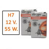 ราคา จัดส่งไว OSRAM หลอดไฟหน้ารถยนต์ ขั้ว H7 12V. 55W. ( แพ็คคู่ 2 หลอด ) (24781777349)
