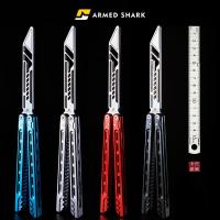 ราคา Armed Shark Athena มีดควงของเล่น มีดพับ มีดควง มีดซ้อม สำหรับซ้อมควง อย่างดี อลูมิเนียมอัลลอยด์7075 ไม่มีคมสำหรับฝึกควง (27711653107)