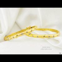 ราคา กำไลทอง งานฝังเพชรcz งานหุ้มทองแท้5ไมครอน (29935669993)