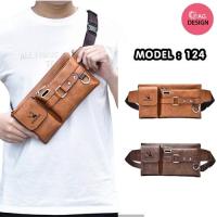 ราคา กระเป๋าคาดอก คาดเอว หนัง PU แฟชั่นผู้ชาย คุณภาพอย่างดี รุ่น 124 (25065391493)