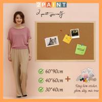 ราคา ไม้ก๊อก ไม้ เพ็กบอร์ด 60x90 ซม.ตกแต่งผนังแขวนผนังพร้อมหมุด + สายแขวน + ตะขอ + สติ๊กเกอร์ 2paint ตกแต่ง (42563503188)