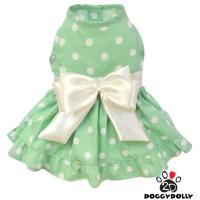 ราคา Pet clothes -Doggydolly เสื้อผ้าแฟชั่น น้องหมาน้องแมว ชุดกระโปรงแขนกุด ลายจุด D618 ขนาด1-9โล (21071755638)