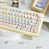 ราคา Spring Wilderness Girls Cute Cherry Keycaps PBT 95 คีย์ความร้อนระเหิดสําหรับคีย์บอร์ดแบบกลไก (43212378492)