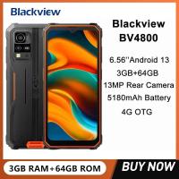 ราคา Blackview BV4800 Rugged 4G Smartphones Helio A22 Quad Core 3GB+64GB 5180mAh 6.56Inch Android 13 Mobile Phone 13MP Camera (20395564615)