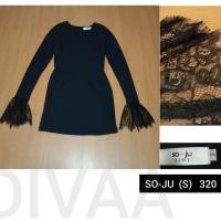 ราคา เดรสเรียบหรู งานป้าย So-Ju (s) แต่งลูกไม้ชายแขน หรูหราสไตล์สาวเกาหลีเลยจ้า ไฮโซสุดๆ (5348315156)