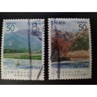 ราคา J378 แสตมป์ญี่ปุ่นใช้แล้ว Prefectural Stamps - Nagano ปี 2000 ใช้แล้ว สภาพดี ครบชุด 2 ดวง (8147790747)