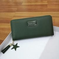 ราคา กระเป๋าสตางค์ใบยาว สีเขียว งานเกาหลี (1343022688)