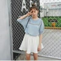ราคา พร้อมส่งเสื้อแฟชั่นสไตล์เกาหลี แขนตุ๊กตา (100817330)