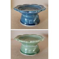 ราคา พาน 4 นิ้ว สูง2นิ้ว ลายดอกพุดตาน เป็นเซรามิค มี2สีให้เลือก ผลิตแลออกแบบจากลำปาง โดยวุฒิชัยเซรามิค (29287302775)