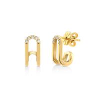 ราคา Jewellista ต่างหู Goldie เงินแท้ 925 ดีไซน์รูปทรงเกือกม้า ประดับพลอย CZ (26419495914)