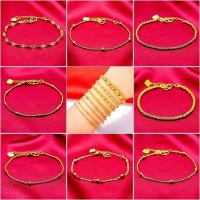 ราคา B Series / Gelang Tangan Emas เกาหลี Salut Emas 24k Boleh Laras / สร้อยข้อมือชุบทอง 24k ปรับได้สไตล์เกาหลี (40110626688)