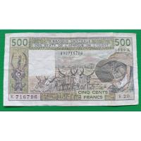 ราคา ธนบัตรแอฟริกาตะวันตก 500 Francs ปี 1989 (24567748717)