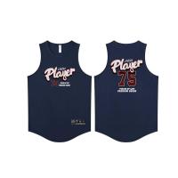 ราคา อเมริกันกีฬาเสื้อกั๊กเสื้อกั๊กฤดูร้อนออกกำลังกายแห้งเร็วย์หลวมระบายอากาศบาสเกตบอลยิงการฝึกอบรมแขนกุดเสื้อยืด (27236747844)
