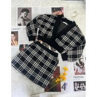 ราคา ชุดเซทลายสก็อต ผ้าทวีตมีซับใน ไซส์ M (23988811436)