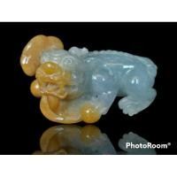 ราคา ปี่เซียะ แกะสลักจากหยกน้ำแข็งเนื้อดี สีฟ้าคาดทอง(หายากกส์!) ศิลปินชั้นครูบรรจงเลือกมุมวางลวดลายแกะสลัก (18775754374)