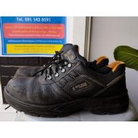 ราคา รองเท้า SAFETY SHOES เซฟตี้หัวเหล็กหนังแท้สีดำ Best safe มือสอง (24766490619)