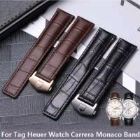 ราคา TAG Hauer Carrera Monaco สายนาฬิกาหนังแท้ 22mm 24mm พร้อมโลโก้ (43115055426)