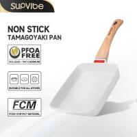 ราคา SUPVIBE กระทะสี่เหลี่ยม กระทะทำอาหารเช้า กระทะไข่ม้วน อุณหภูมิที่ตรวจจับอัตโนมัติ สำหรับเตาทุกประเภท (26788052235)